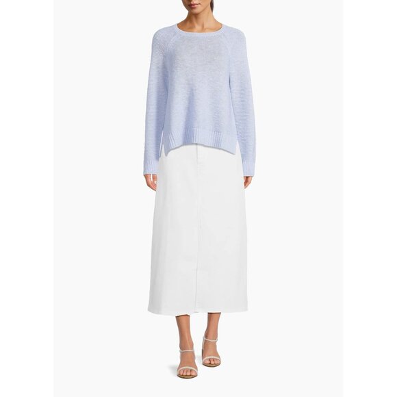 Eileen Fisher Linen-Cotton Raglan-Sleeve Sweater M - Picture 14 of 14